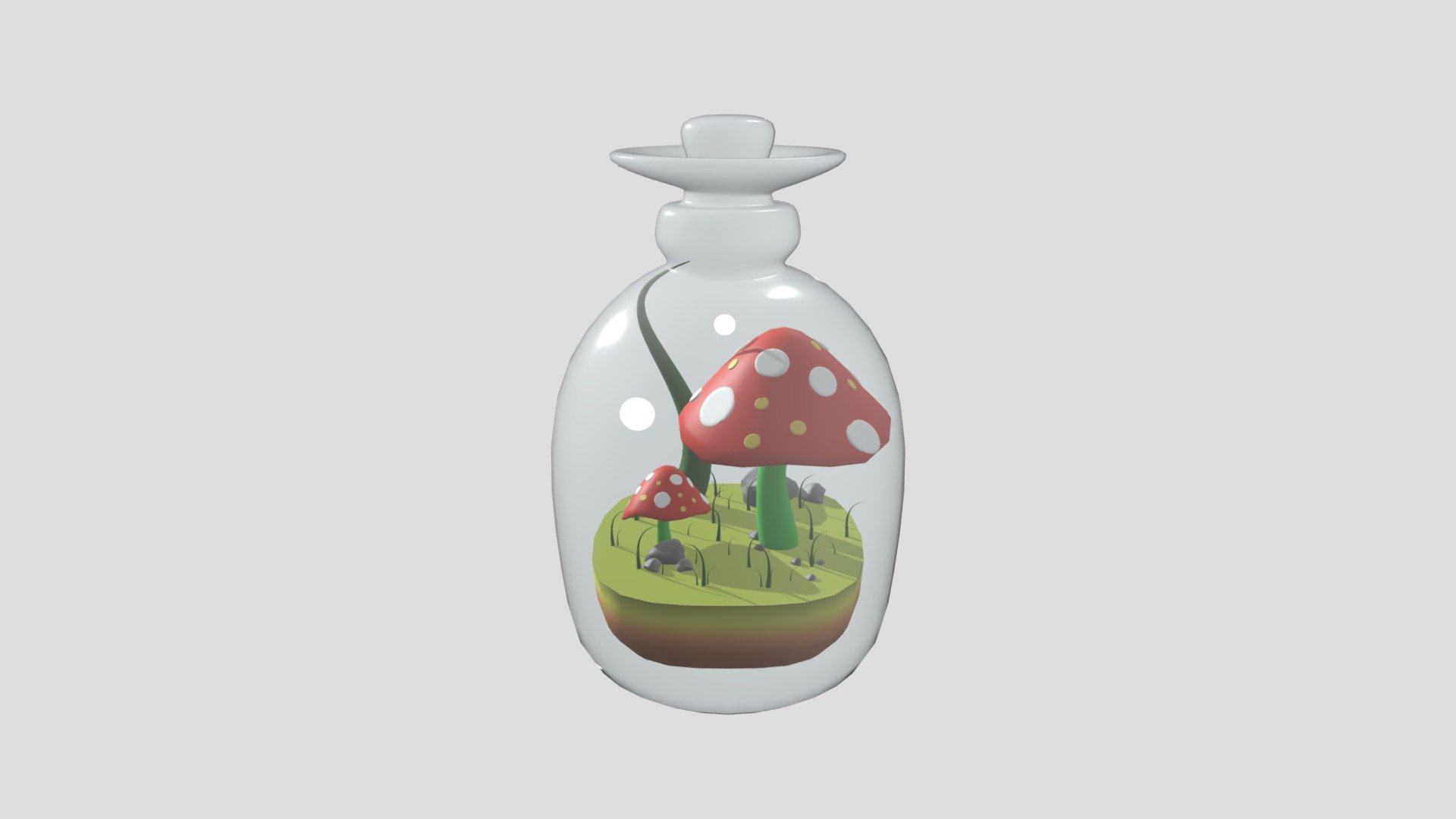 Mushroominbottlebakeglb 3d Model By Jessf13 Charlien23 [6450155