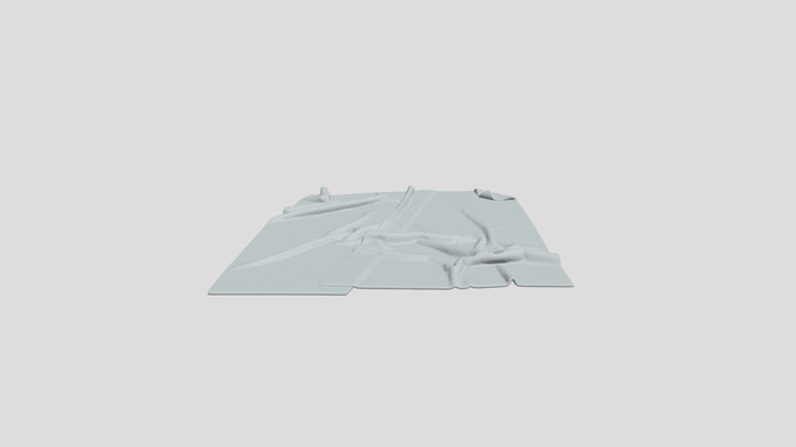 Wrinkled Fabric Cloth 3D Model
