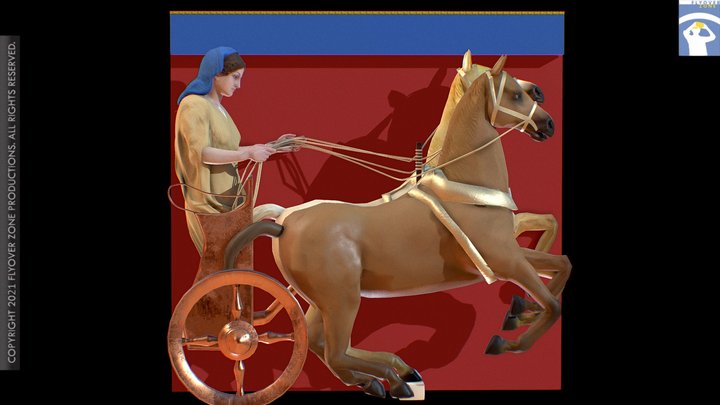 3D rendering of Metope East 05 Restored (Parthenon)