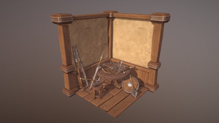 Be:Brave Weapons 3D Model