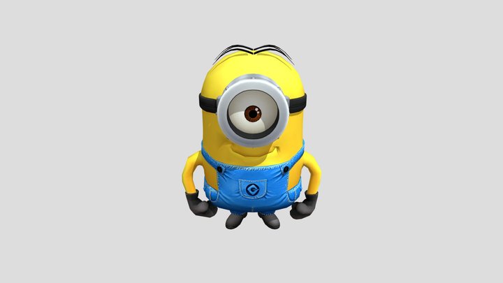 Smiling Minion Stuart 3D Model