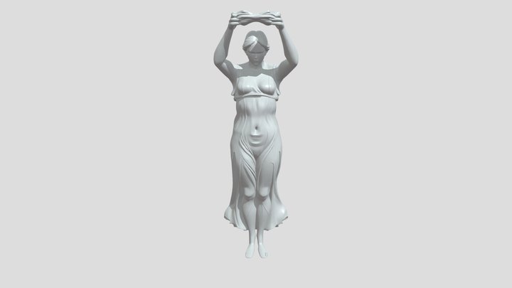 Gëlle Fra Luxembourg Monument 3D Model