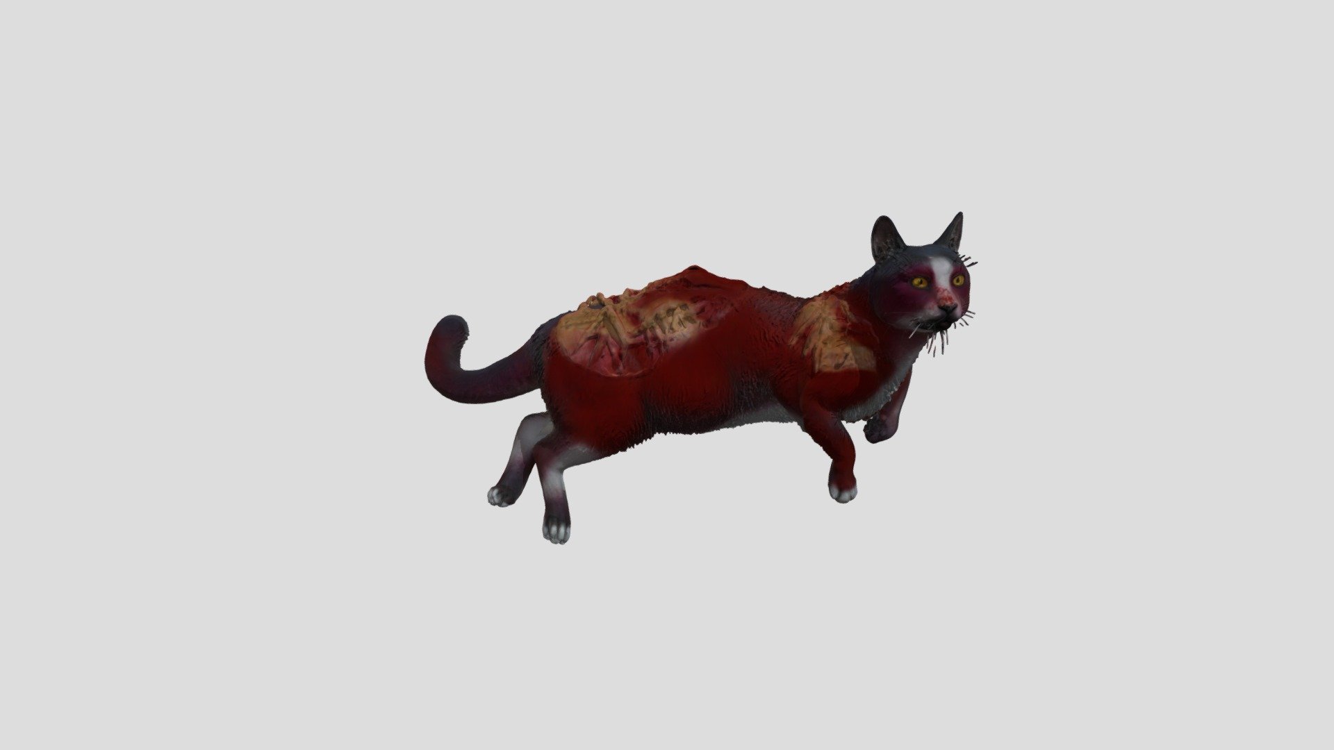 Zombie_ Cat_ Emerges_1024045942_texture_fbx — Sketchfab embed 3D viewer
