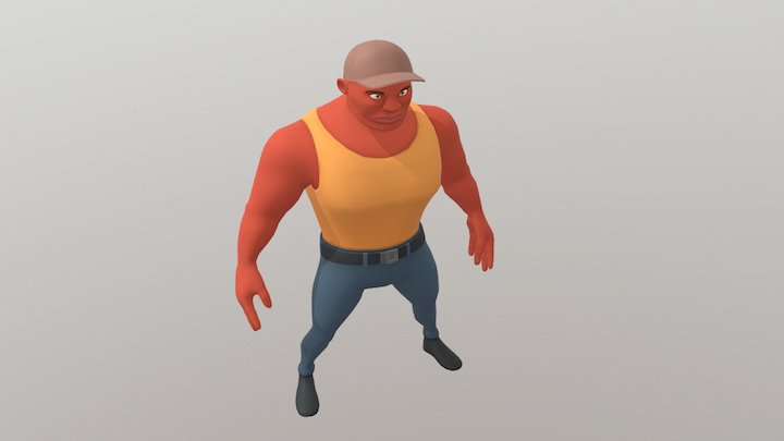 Chip the Muscle 3D Model