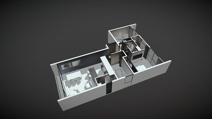 3D Floorplan (Apartment) 3D Model