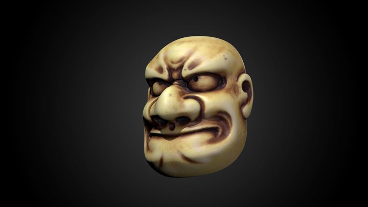 Noh mask netsuke by Kōgetsu – Kostenloses 3D-Modell STL