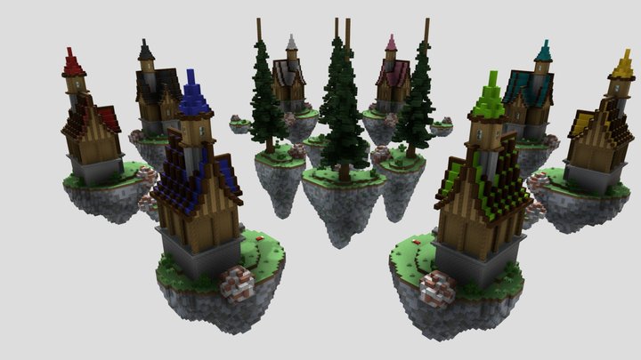 Green BedWars Map [Solo/Duo] 3D Model