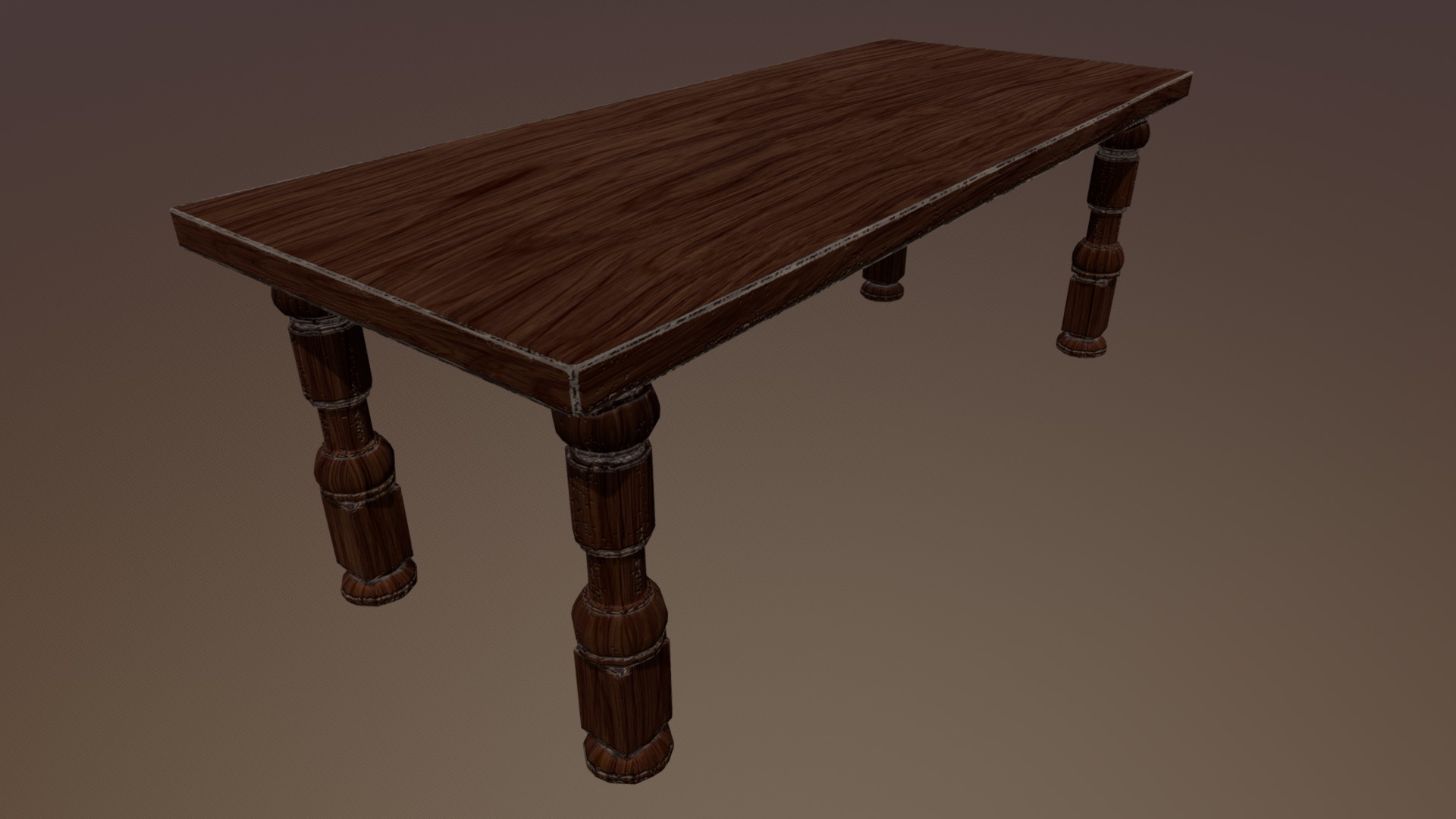 3D model Small Table Low - This is a 3D model of the Small Table Low. The 3D model is about a wooden table with a metal handle.
