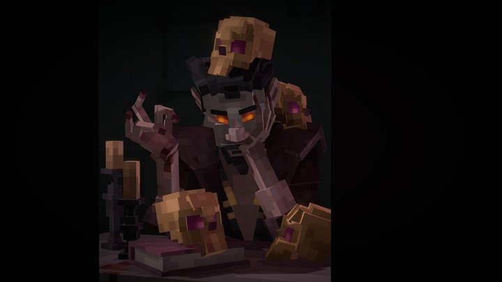 Halloween | Vampire 3D Portrait 3D Model