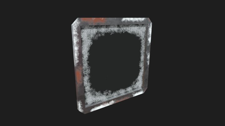 Frozen Abandoned Window 3D Model