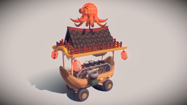 The Amazing Mobile Takoyaki Shop 3D Model