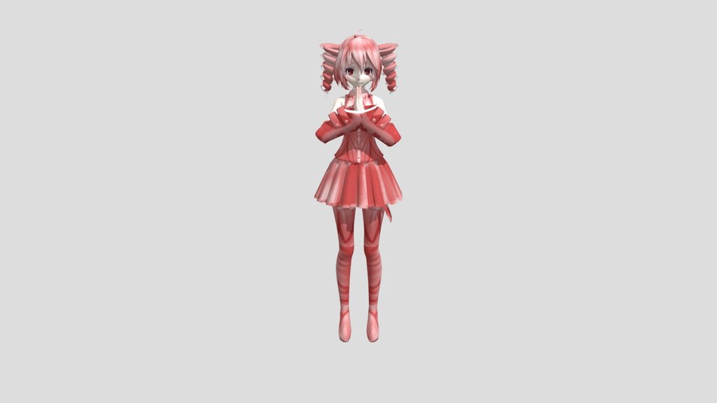 Kasane teto (TDA) in a prayerful/cheerful pose