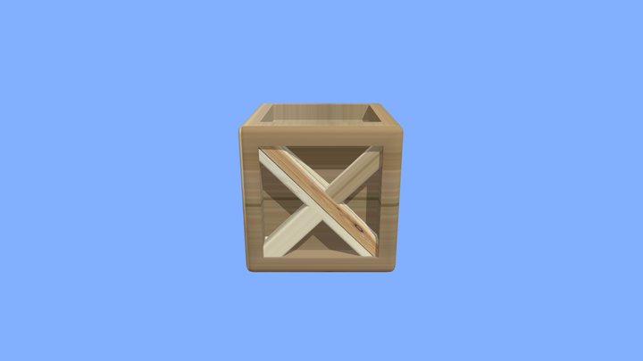 Free Low Poly Crate 3D Model