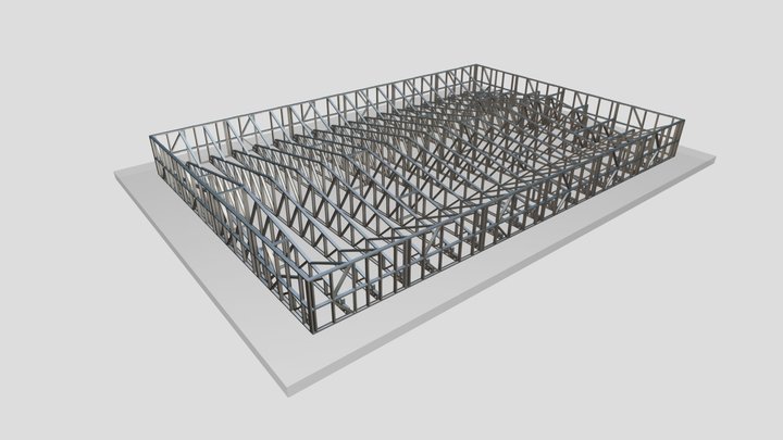 Крыша КПП, Краснодар 178кв,ЛСТК, Металл 3D Model