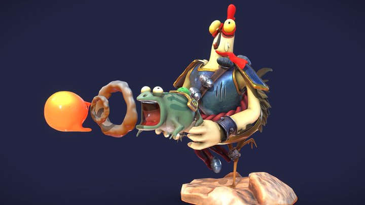 Chick stylized character 3D Model