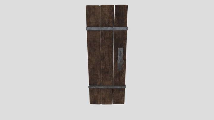 Old Wooden Door 3D Model