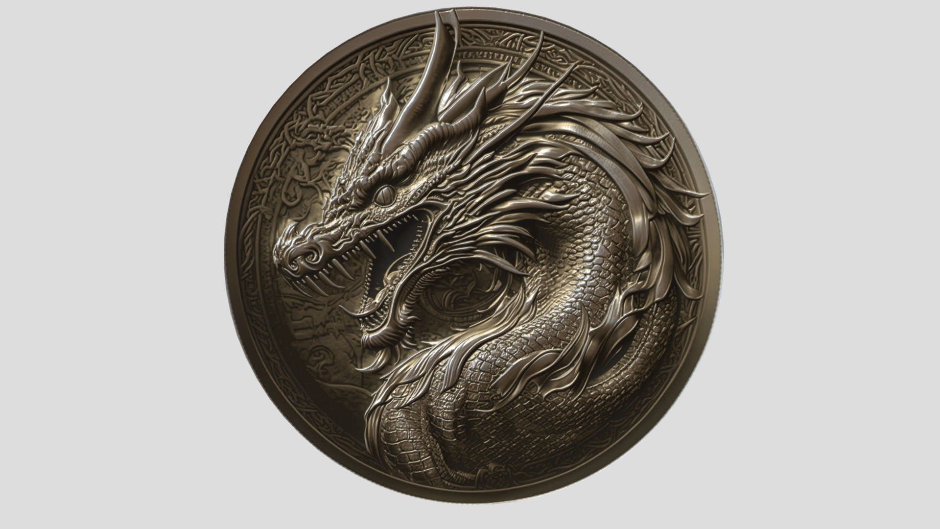 Gold_dragon_coin_001_RAG - Download Free 3D model by RadioactiveAG ...