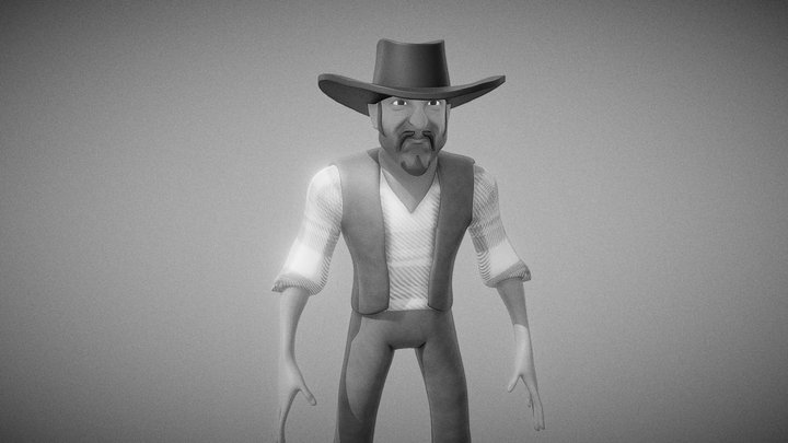 Cowboy Full Body Character 3D Model