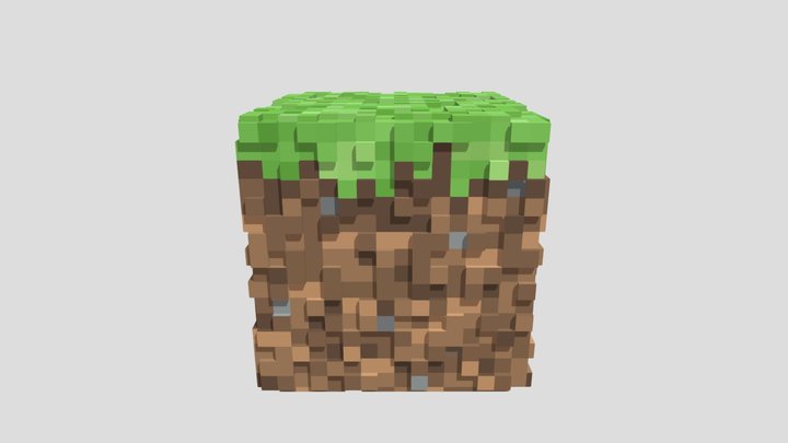 Grass Block 3D 3D Model