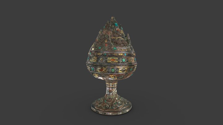 Lidded incense burner (xianglu) – Free 3D Model STL