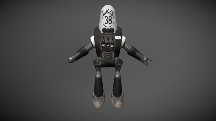 Fallout Protectron Bartender 3D Model