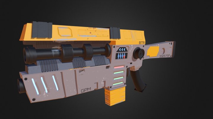 3D Gun sci-fi 3D Model
