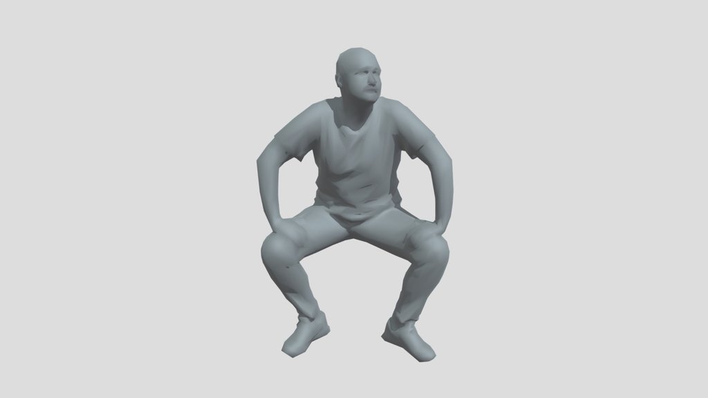 Lowpoly Male Sitting