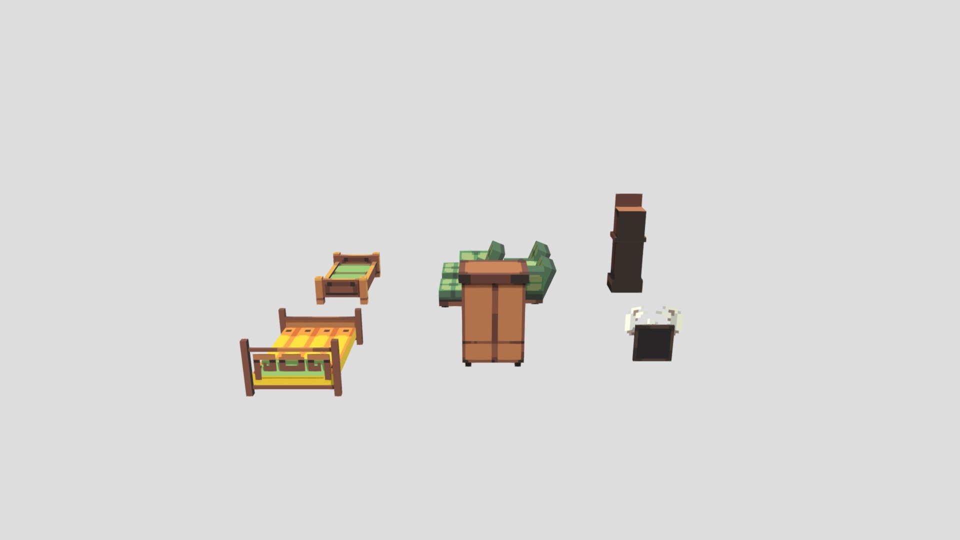 House Furniture Pack 1 3D model by (Mycri) [646b000] Sketchfab