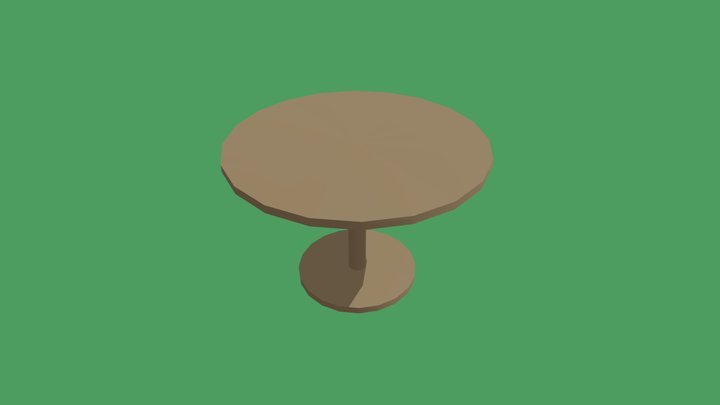 Cats Commit Café Chaos Low-Poly Table 3D Model
