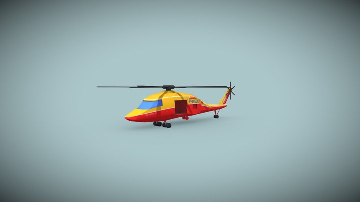 helicopter Emergency 3D Model