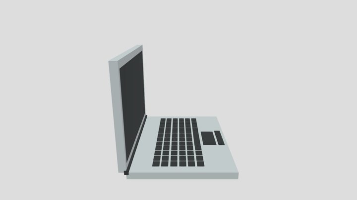 Low Poly Laptop 3D Model