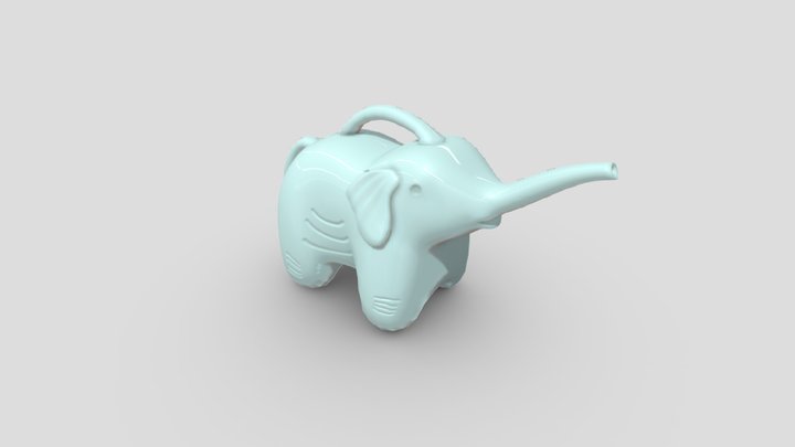 Cute Elephant Watering Can 3D Model