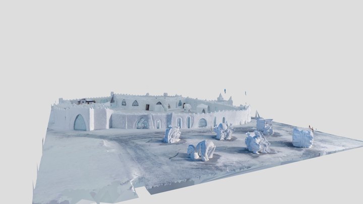 2023 Snow King's Festival, Snow Castle 3D Model