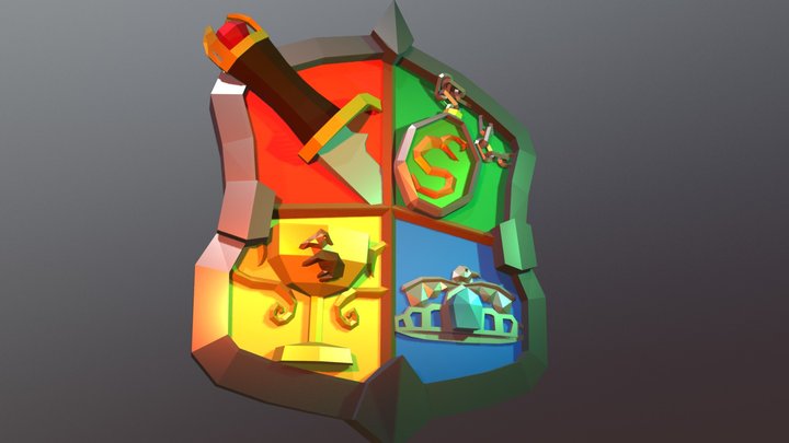 Hogwarts crest 3D Model