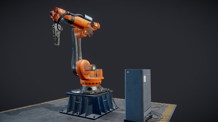 Industrial Robot 3D Model