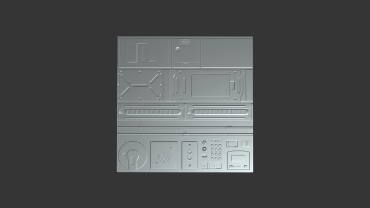 Trim sheet 3D Model
