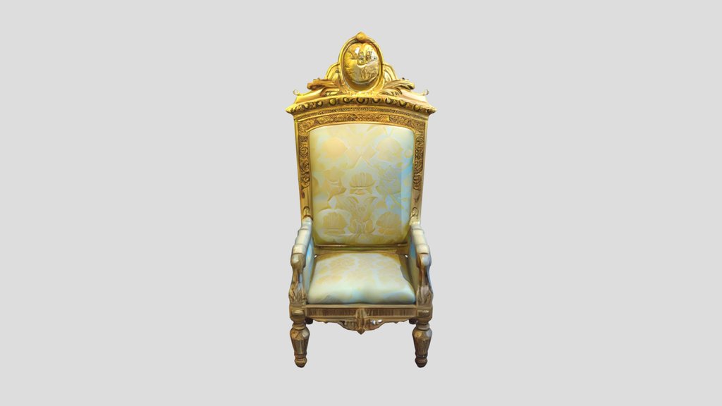 Ornate royal throne chair Thai
