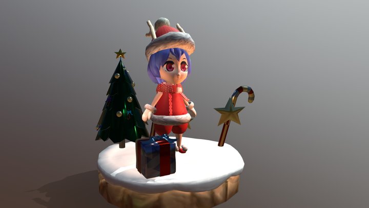 Little Santa Girl Mynew 3D Model