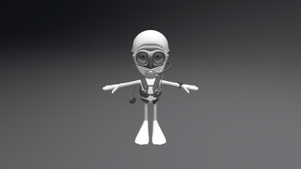 Cartoony Diver
