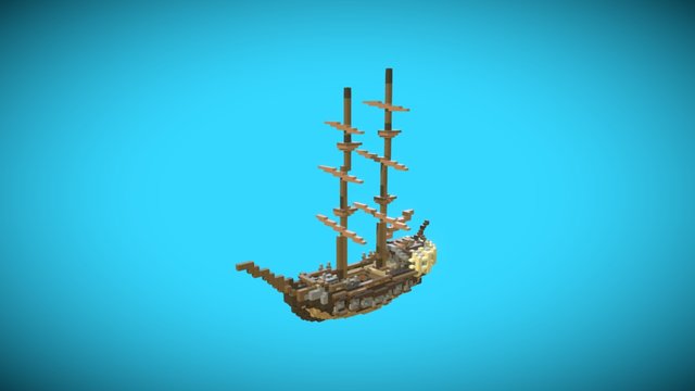Minecraft Ye Old Ship 3D Model