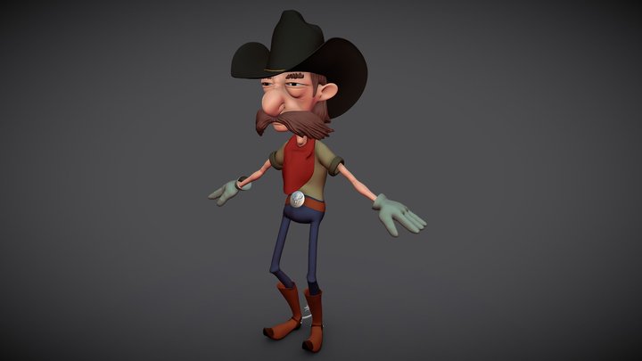 Old Cowboy 3D Model