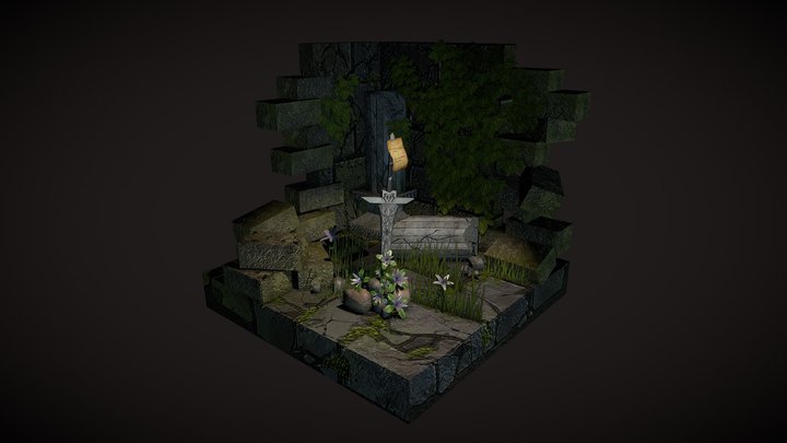 Castle Ruin 3D Model