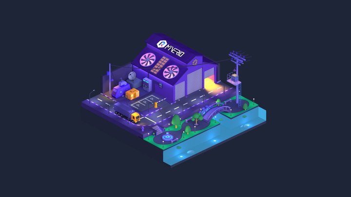Minerio Purple Land (Common Bonus) 3D Model