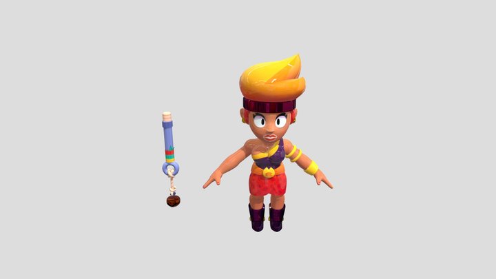amber_brawl_stars(big boob) 3D Model