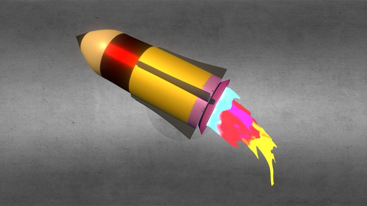 Rocket Pencil - One Sculpt Per Day 14 3D Model