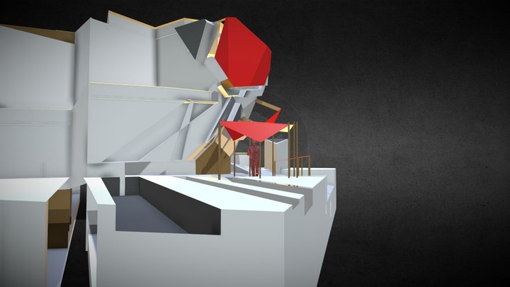 Mirror: Cut and Extrusion. Extrusion, and Cut 3D Model
