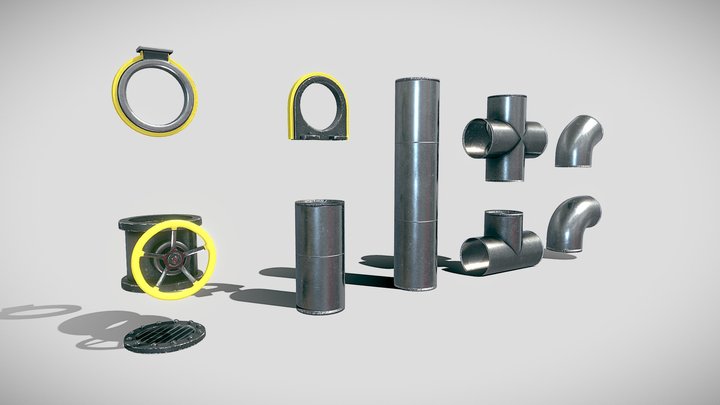 Factory pipe kit 3D Model