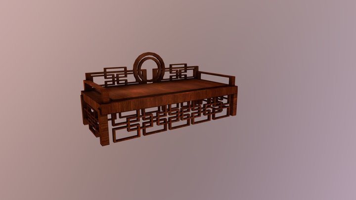 Traditional Chinese sofa 3D Model