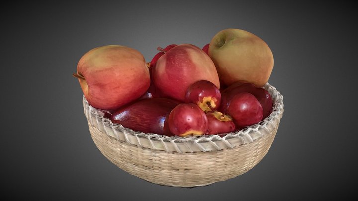 Apple Basket Scanned by Revopoint INSPIRE 2 – Free 3D Model STL