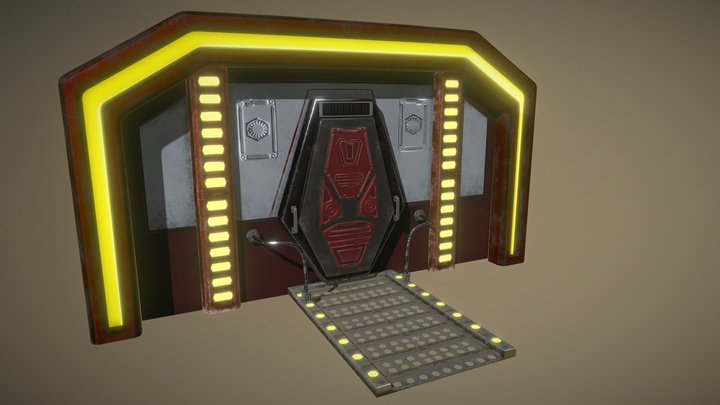 Sci-Fi Door 3D Model